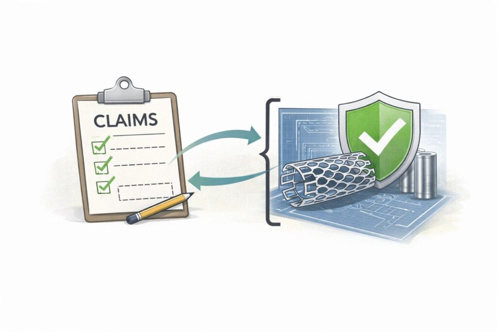 When claims are drafted around these anchors, they can cover variations without losing support. The specification explains why the anchor matters and how it appears in different forms.