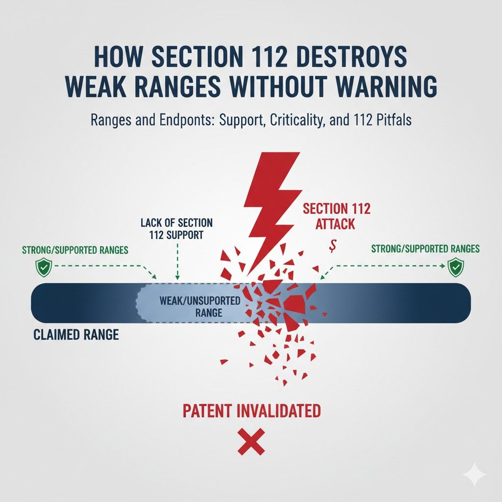No need to find prior art. No need to challenge novelty. Just show that the range was not truly supported.