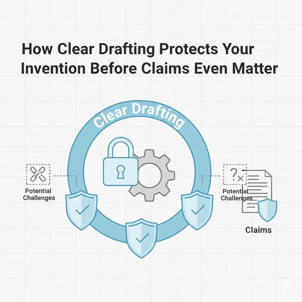 When the description clearly defines how the invention works and what variations are covered, competitors have less room to argue that they are doing something different.