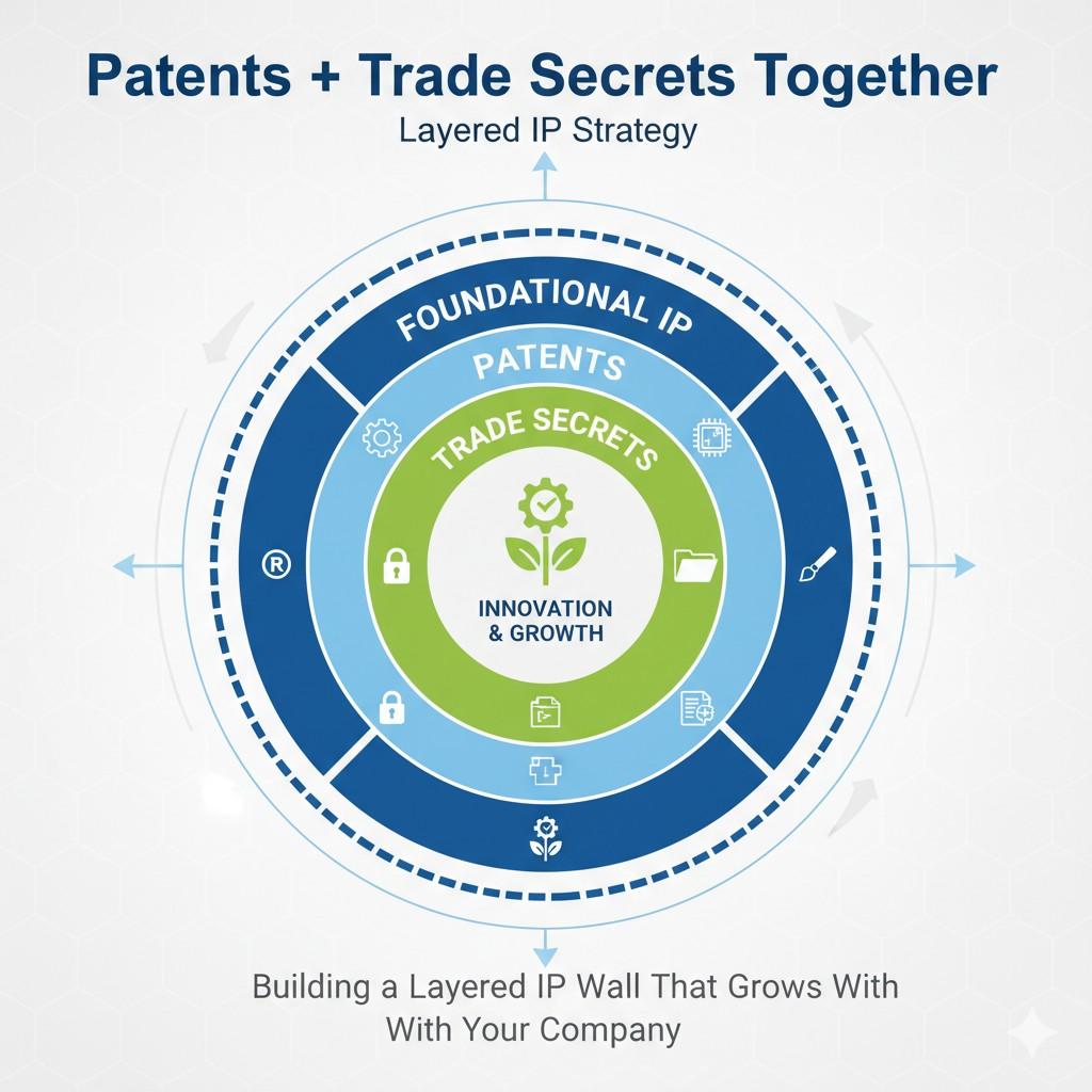 They did not choose between patents and trade secrets. They used both, each where it made sense.