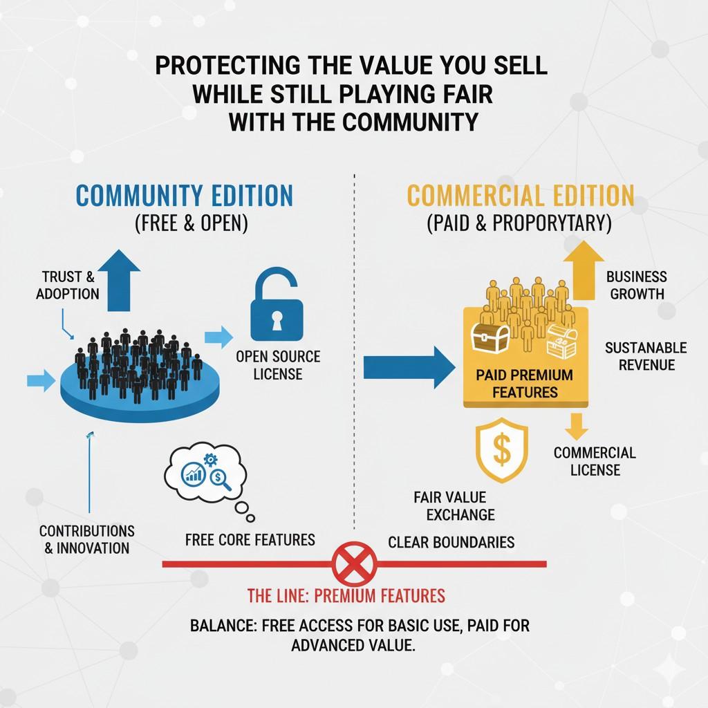 Open source does not fail because monetization exists. It fails when monetization is careless. With thoughtful boundaries, honest communication, and smart protection, open source becomes one of the strongest business models available today.