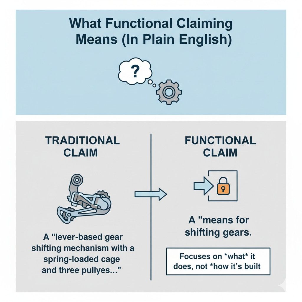 Good functional claiming is specific about the result and specific about how the system achieves that result, even if it allows flexibility in implementation. Bad functional claiming just states an outcome and hopes the examiner fills in the blanks.