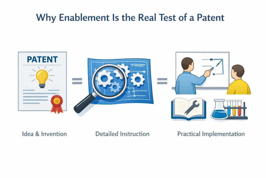 Enablement failure also weakens your position before a dispute even starts. Strong patents discourage copying. Weak ones invite it.