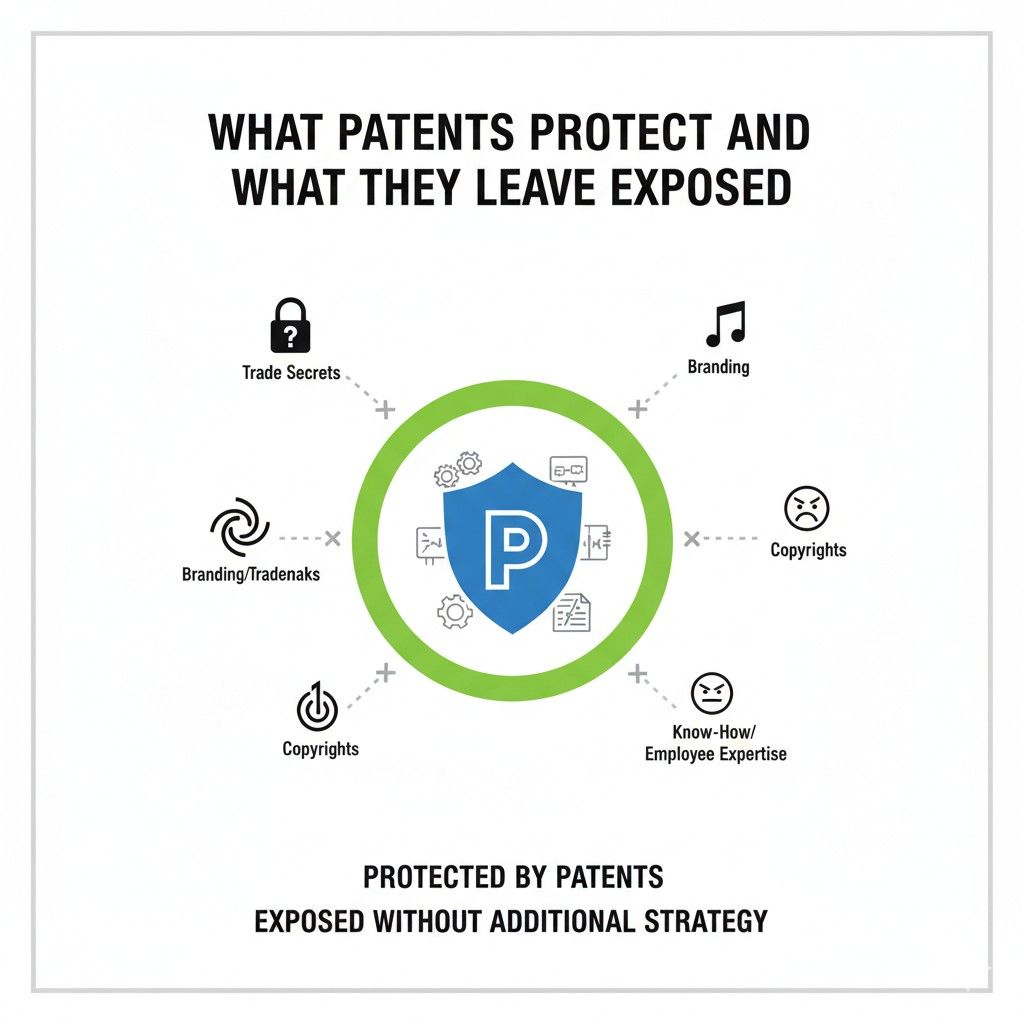 Competitors can read your patent and still fail to build something useful without the hidden knowledge you keep internal.