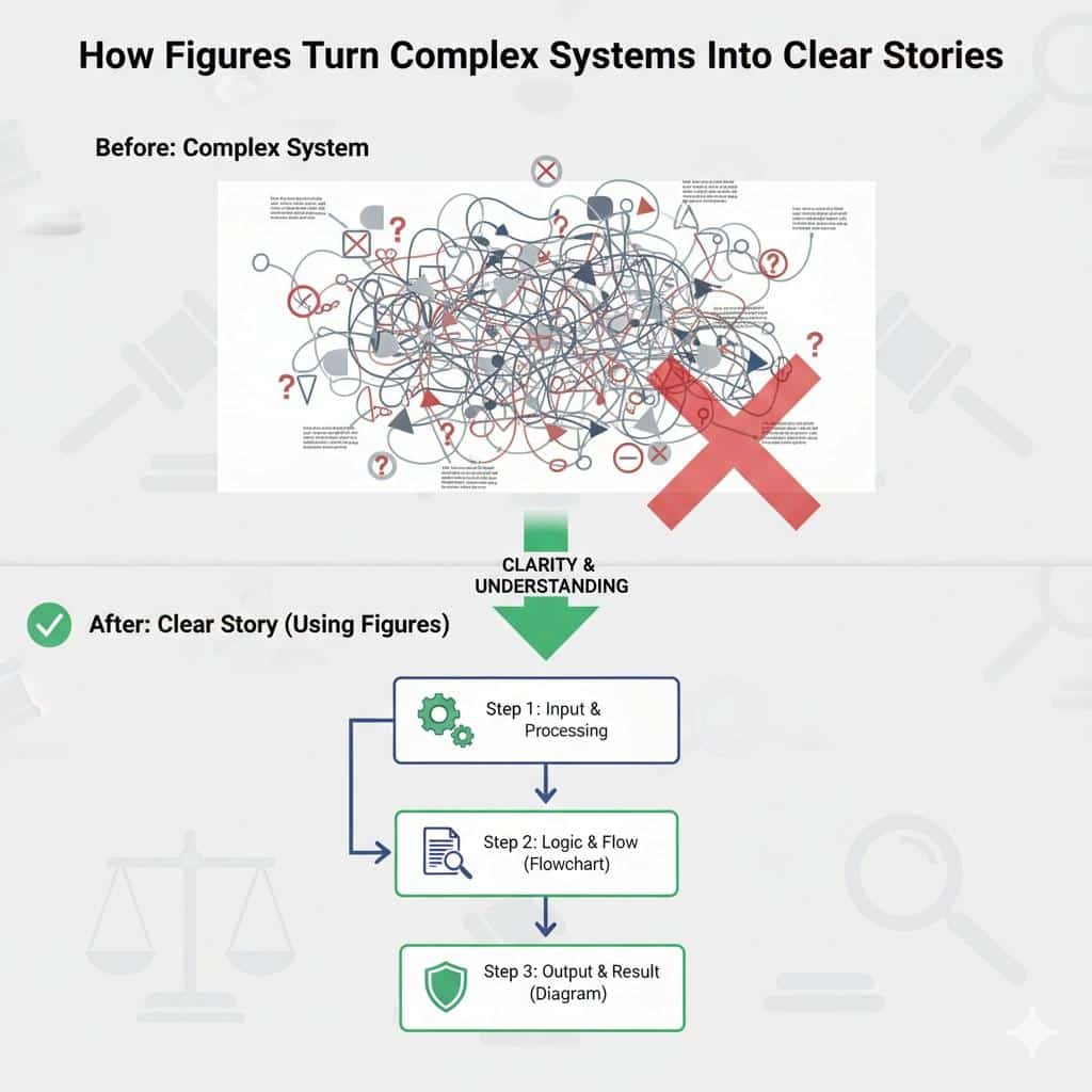A clean figure builds trust instantly. It tells the examiner that the inventor knows their system well enough to explain it visually. That trust matters because it shapes how the rest of the disclosure is read.