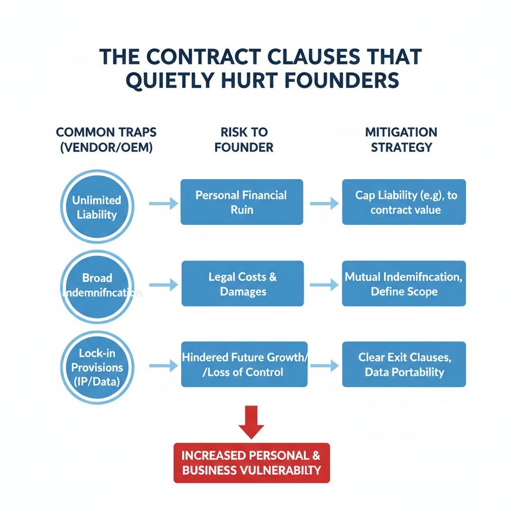 The risk is not that the terms are unfair in an obvious way. The risk is that they quietly favor the party who wrote them. Ownership defaults, reuse rights, and future control are often buried in language that looks harmless.