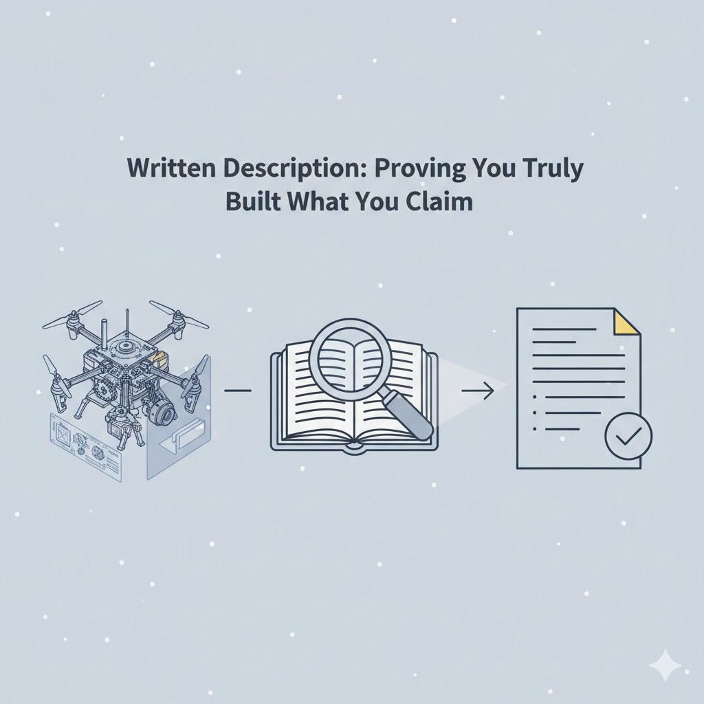 Written description is how you prove that. It is not enough that the invention could work. You must show that you understood it.