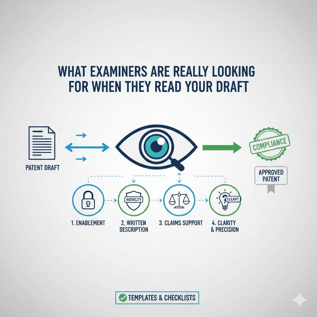 Examiners are trained to do the opposite. If it is not spelled out, it does not exist.