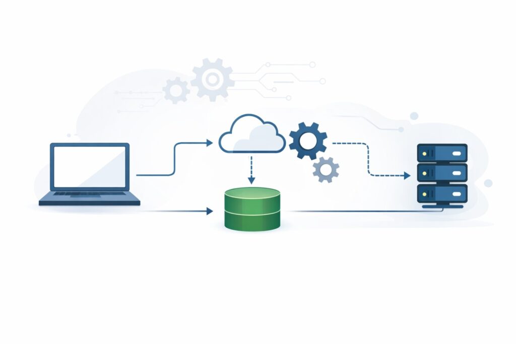 Describe when processing occurs relative to data receipt. Describe whether steps happen sequentially or in parallel. Keep it simple, but be clear.