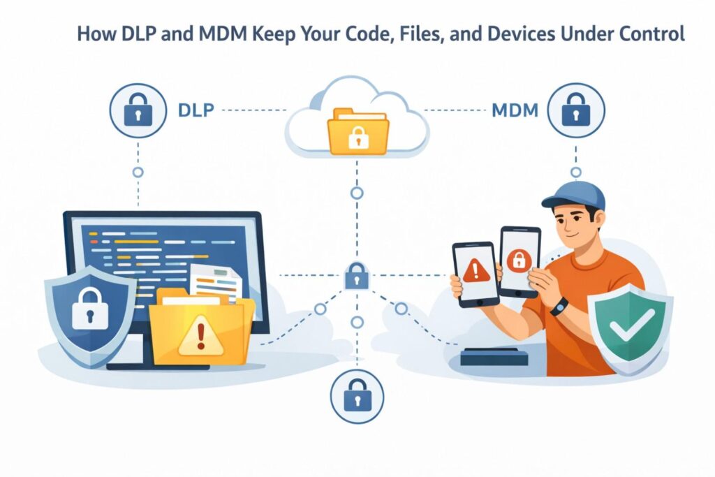 MDM allows companies to set basic safety rules on devices without invading personal space. This includes things like requiring screen locks, encrypting storage, and separating work data from personal data.