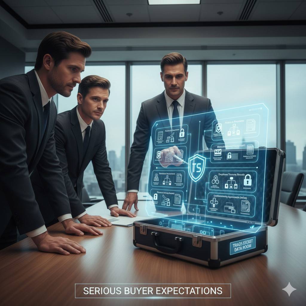 They also look for consistency. If everyone had access to everything, buyers question whether the company truly treated the information as secret.