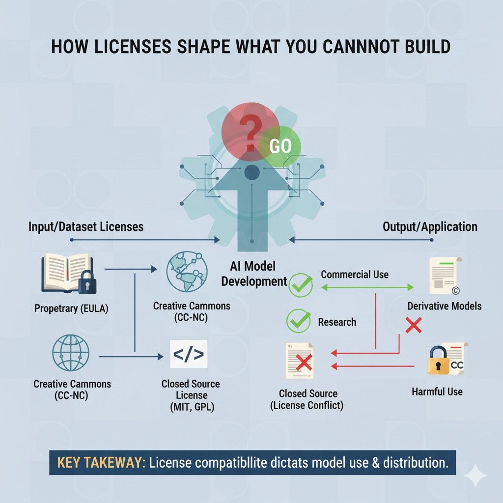 Some require attribution. Some forbid certain uses. Some rely on assumptions that no longer hold.