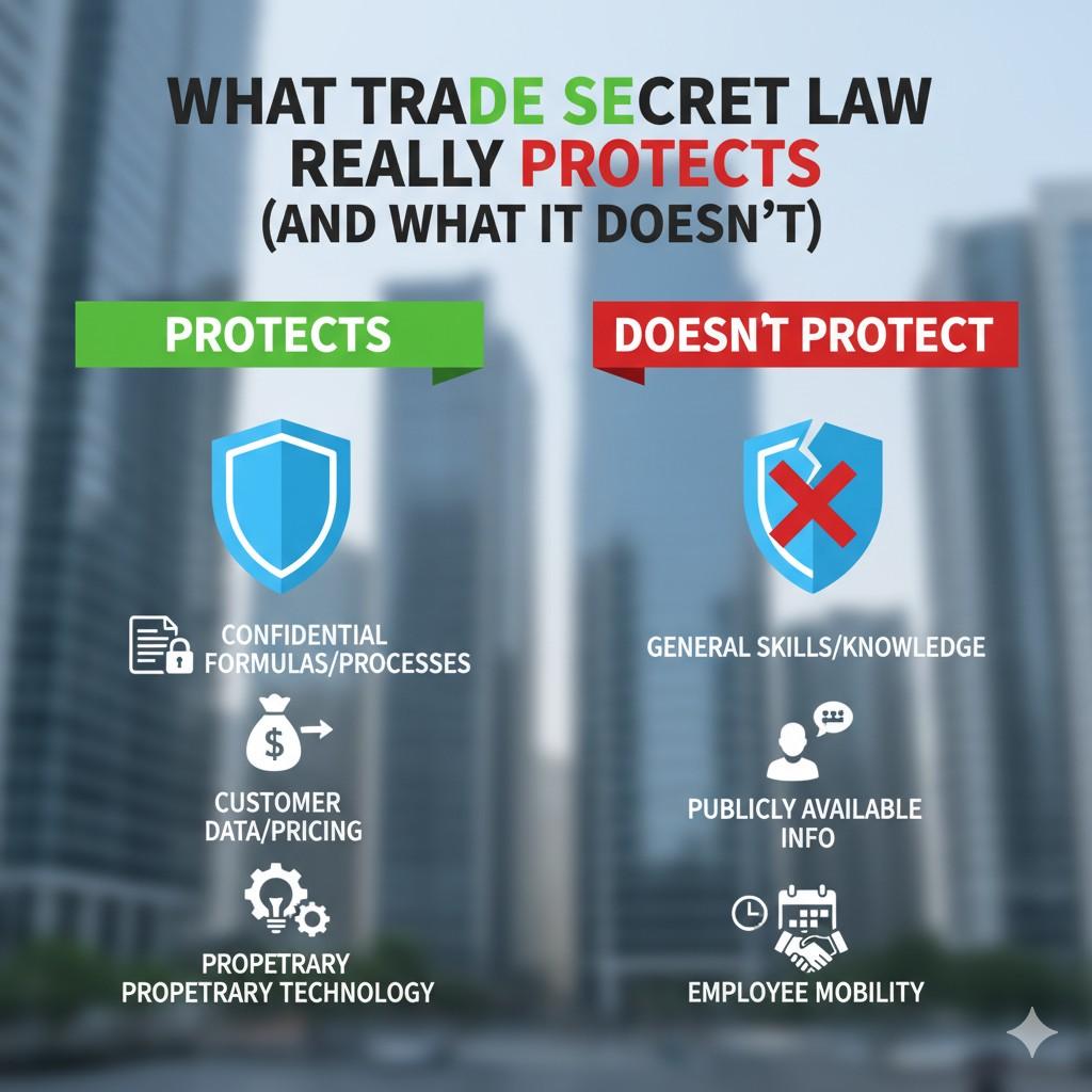 Trade secret protection is invisible. There is no public record. This can be a weakness. Competitors do not know where boundaries lie. Investors cannot easily assess scope.