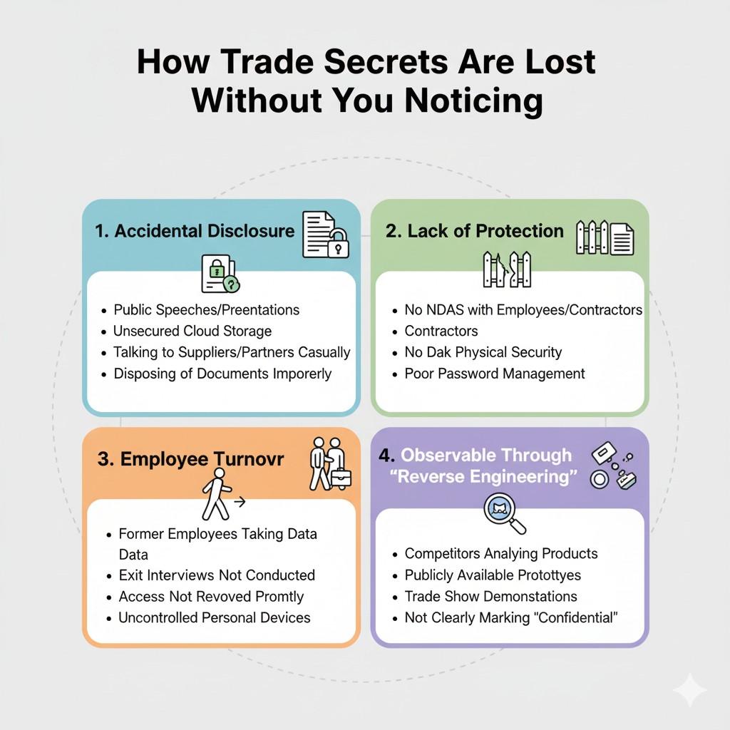Turnover is normal. When employees leave, they take experience with them. If trade secrets live only in memory, they walk out the door.