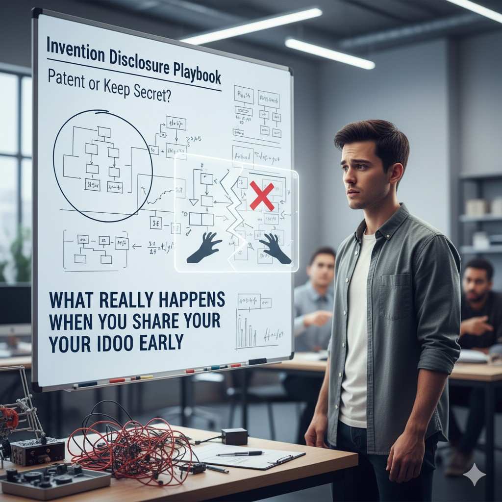 Once your core invention is protected, you can share freely. You can teach. You can speak. You can publish. You can sell hard.