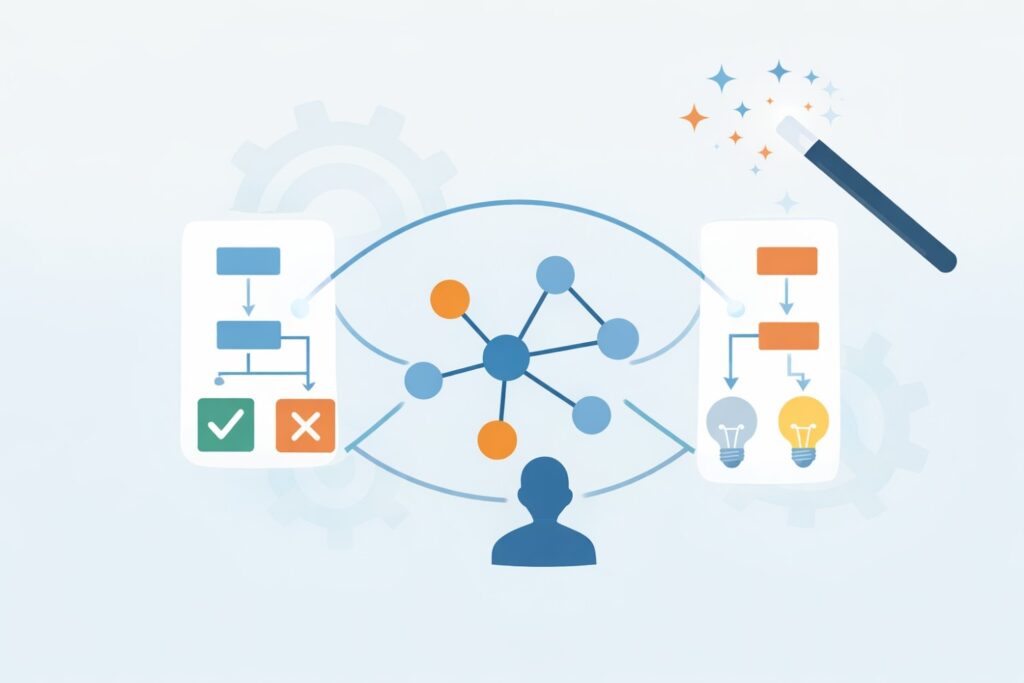 A rule that flags risky users. A scoring system that prioritizes leads. A matching logic that pairs supply and demand just well enough to keep both sides happy.