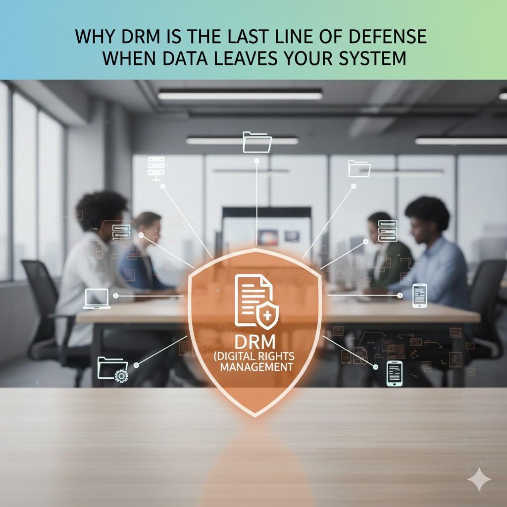 DRM forces a different mindset. It treats shared data as still belonging to the company, regardless of where it lives.