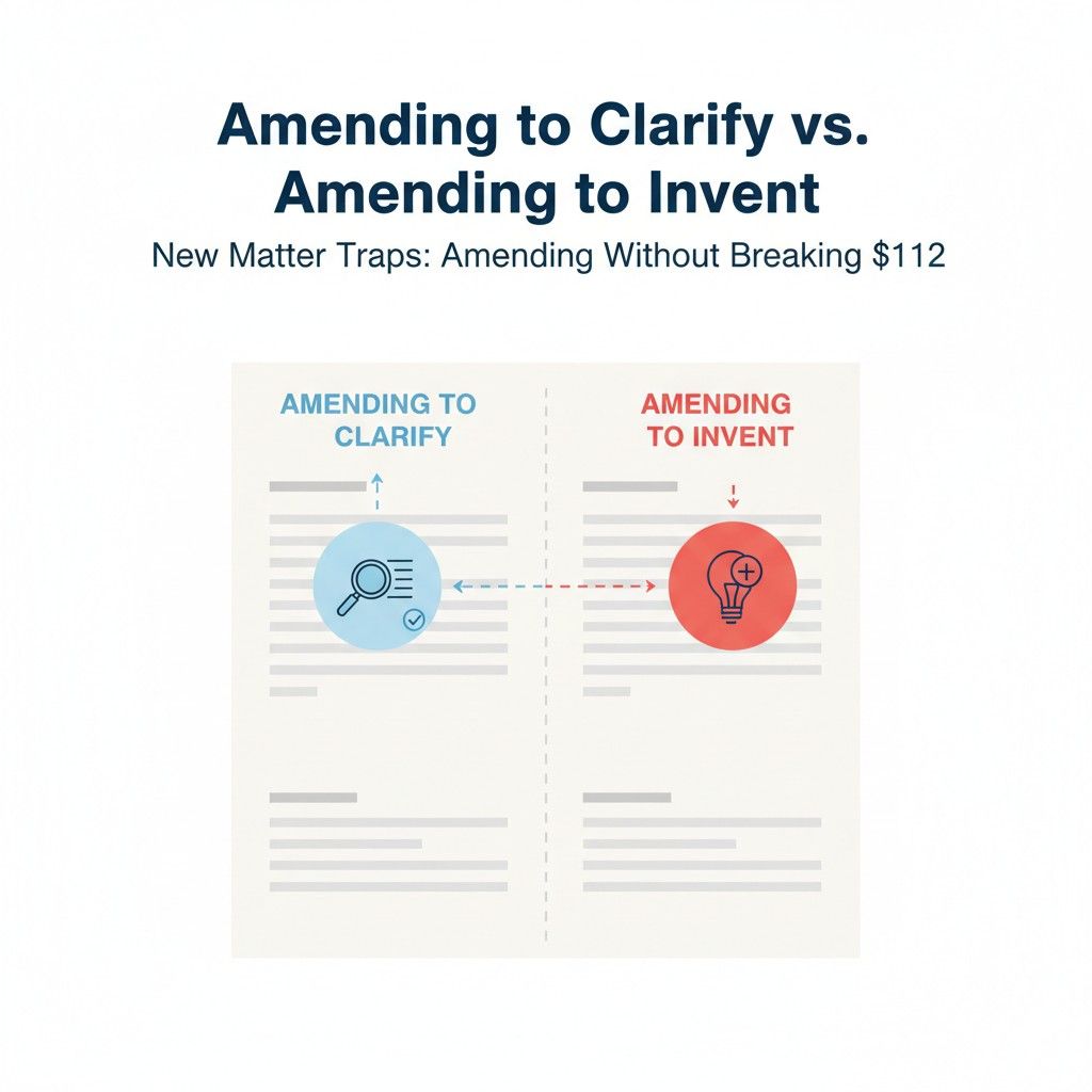 When an amendment introduces a new capability, a new step, or a new result, it is no longer clarification. It is invention. Even if that invention feels small or obvious, it carries real risk.