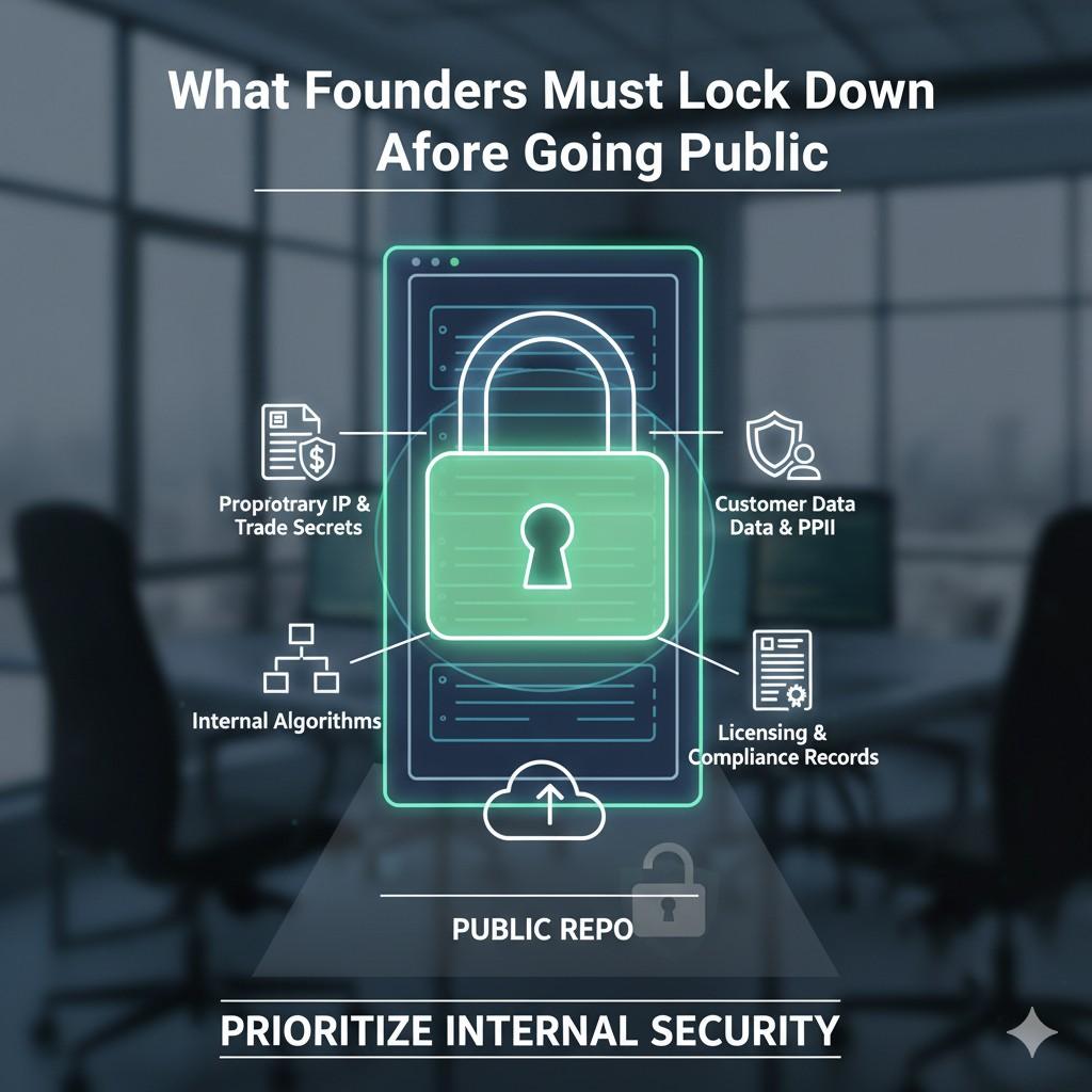 Public repos blur these lines if you have not defined them first. When everything is shared, it becomes hard to explain later what was unique and why it deserved protection.