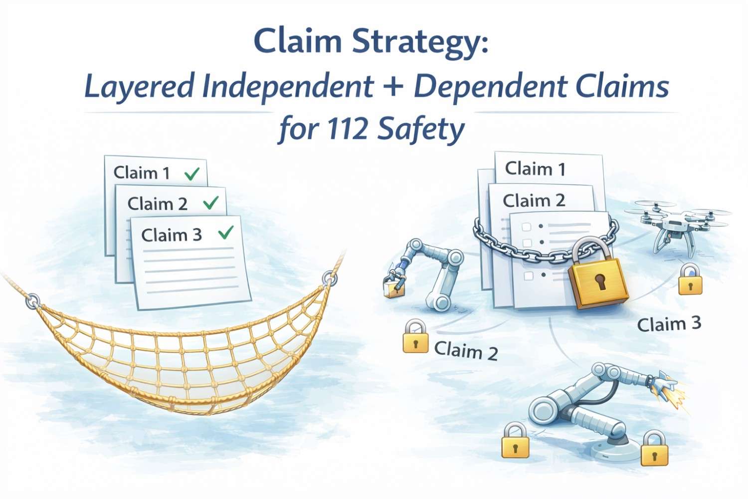 Discover how layered claim strategies protect you from §112 rejections while keeping strong fallback positions.