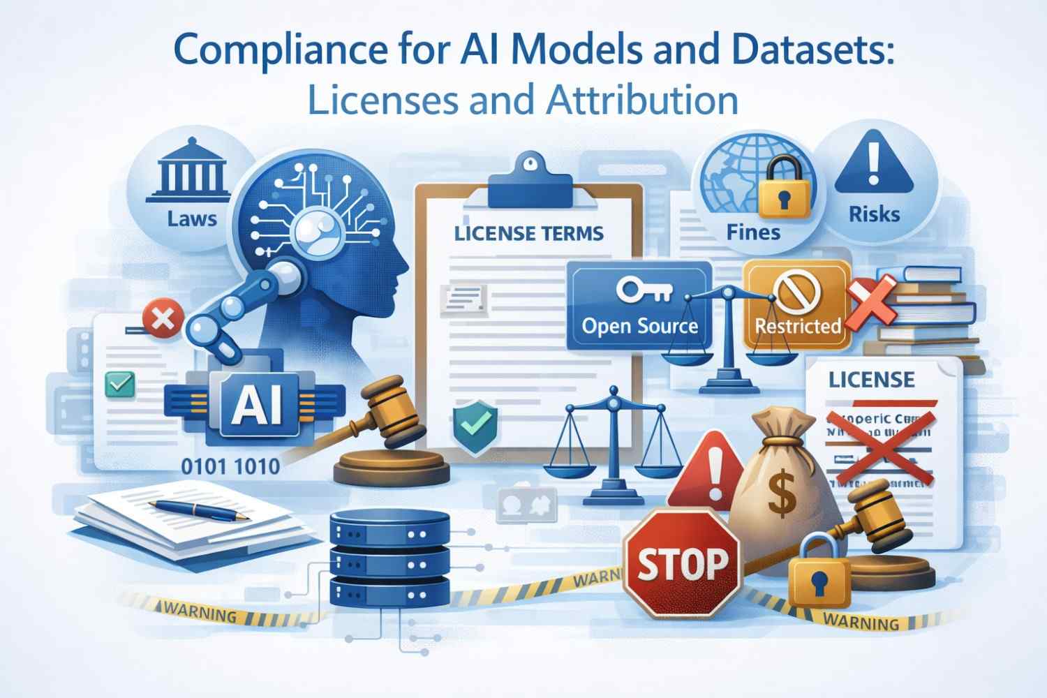 Compliance for AI Models and Datasets: Licenses and Attribution