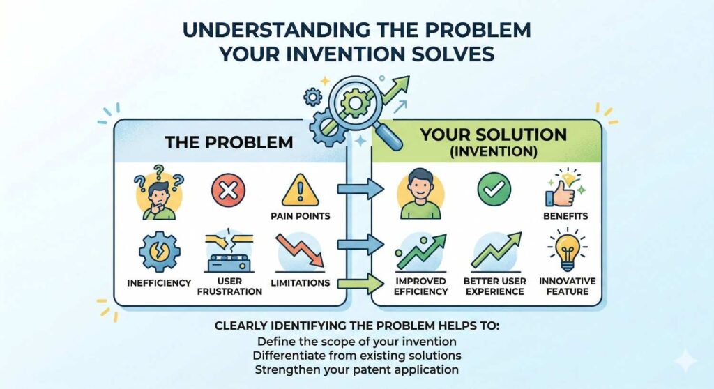 Patent strength grows when the problem is concrete. A detailed problem shows why your solution matters. It also helps your attorney frame your invention in a way that examiners understand.