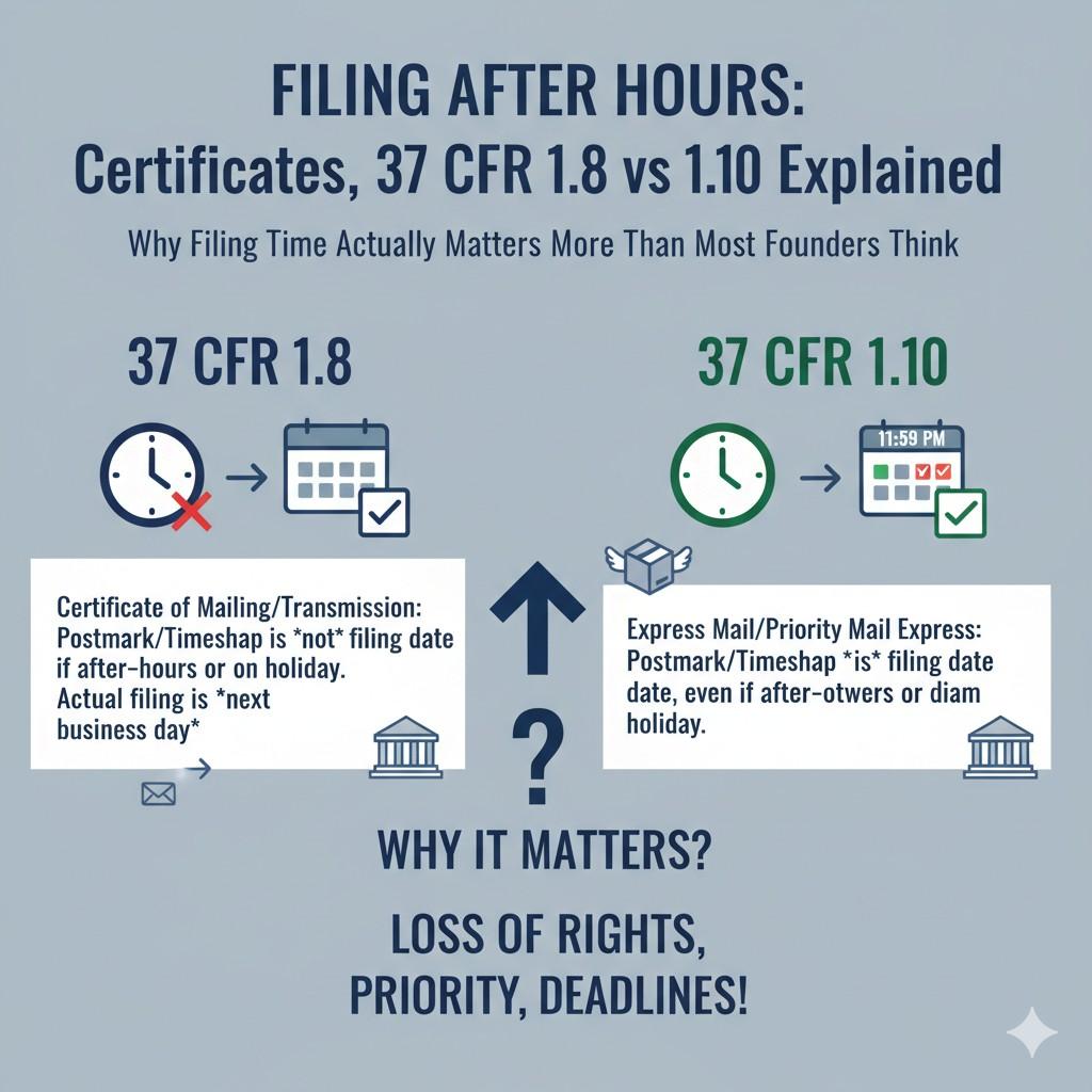 This matters because patent rights are often decided by a single day. Sometimes a single minute.