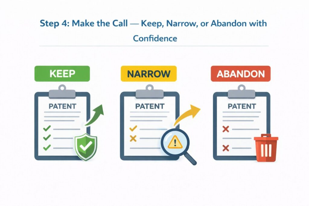 Consider filing continuations if there are related aspects worth protecting. Think ahead about international coverage if your market is global.