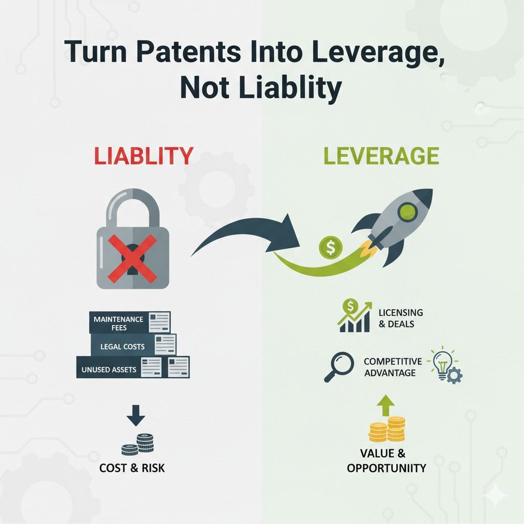 Instead, return to the framework. If a competitor enters your space, rescore your existing assets first. You may already have coverage that blocks key elements. If gaps exist, file with purpose, targeting specific competitive risk.