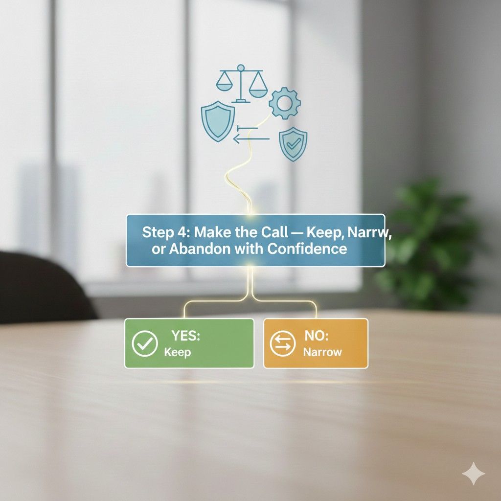If you feel resistance to abandoning, write down the objective reasons to keep it. If those reasons are weak, that is your signal.