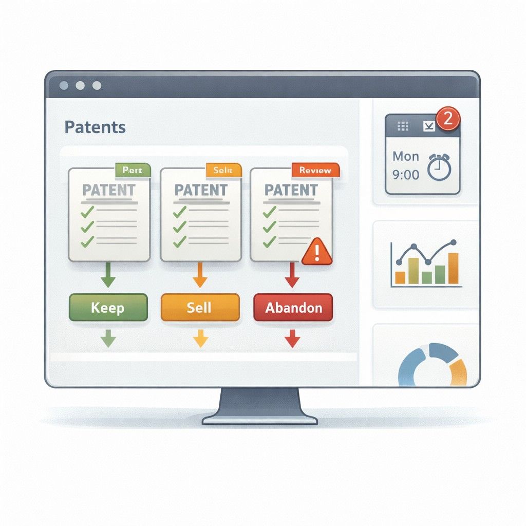 This does not mean every patent must generate direct revenue. Many serve defensive roles.