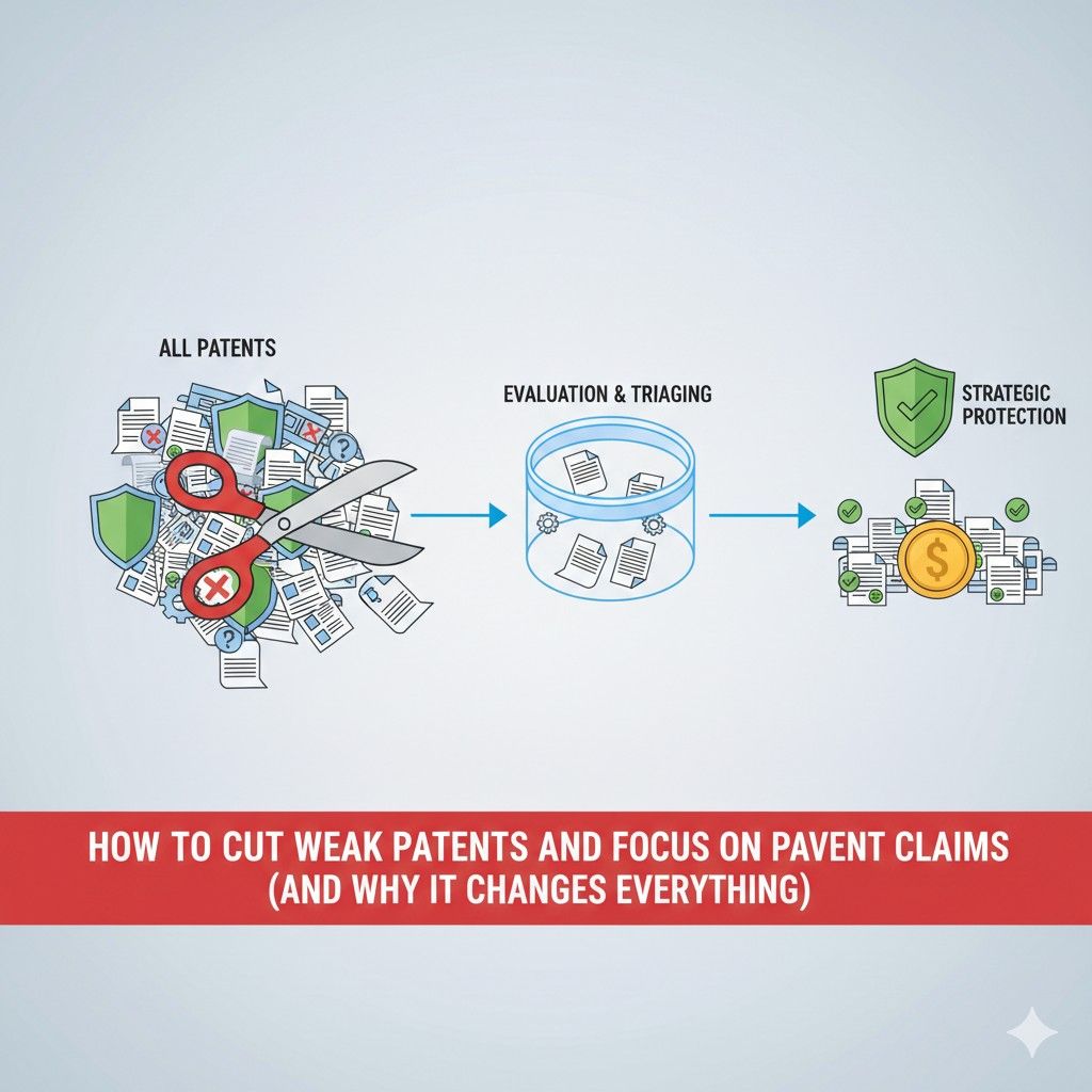 You now have the full framework: understand why most patents fail to protect revenue, map product features to claims with precision, and cut anything that does not support your financial engine.