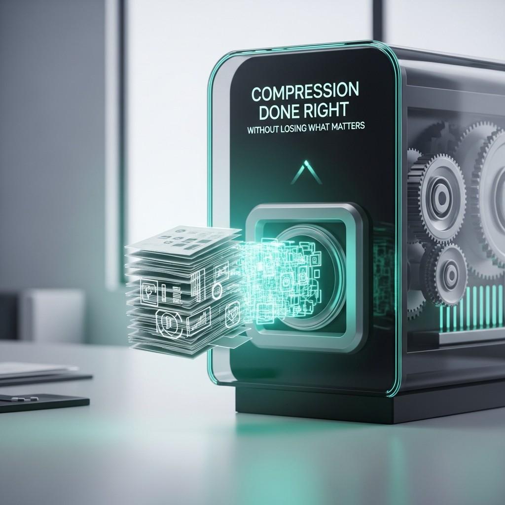 Speed, clarity, and reliability are competitive advantages. Compression supports all three when used with intention.