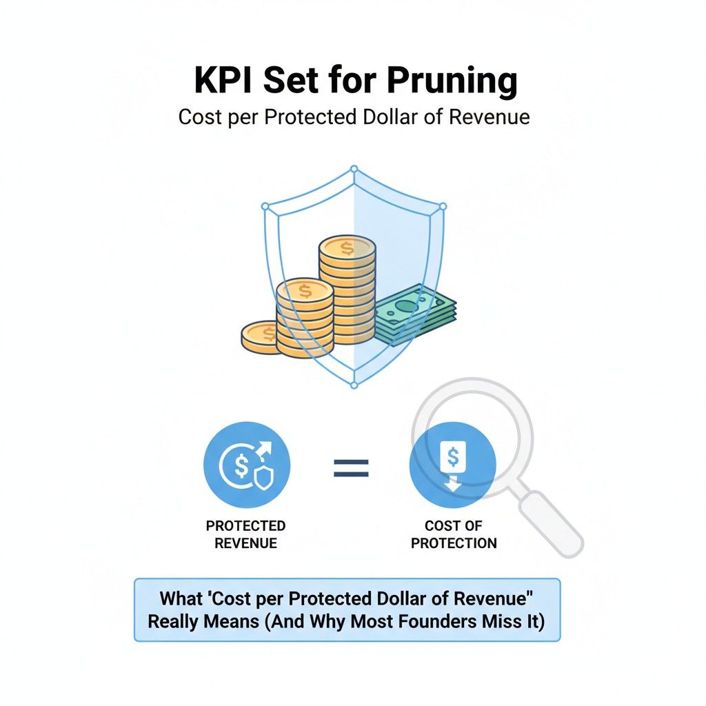 Cost per Protected Dollar of Revenue introduces accountability. It asks whether each filing is tied to actual financial value. If it is not, you prune.