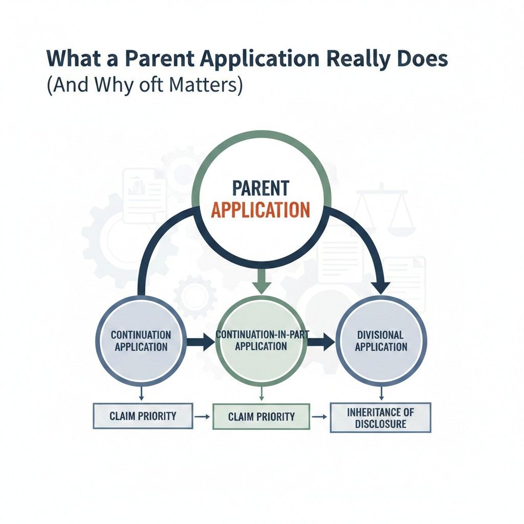 You might have one continuation aimed at your core algorithm. Another aimed at your user interface. Another aimed at a specific industry use case. All built from the same root.