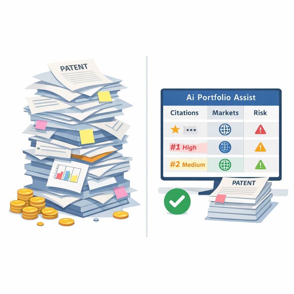 That is where AI assist becomes powerful. It shifts the conversation from “should we file more?” to “which filings actually increase our advantage?”