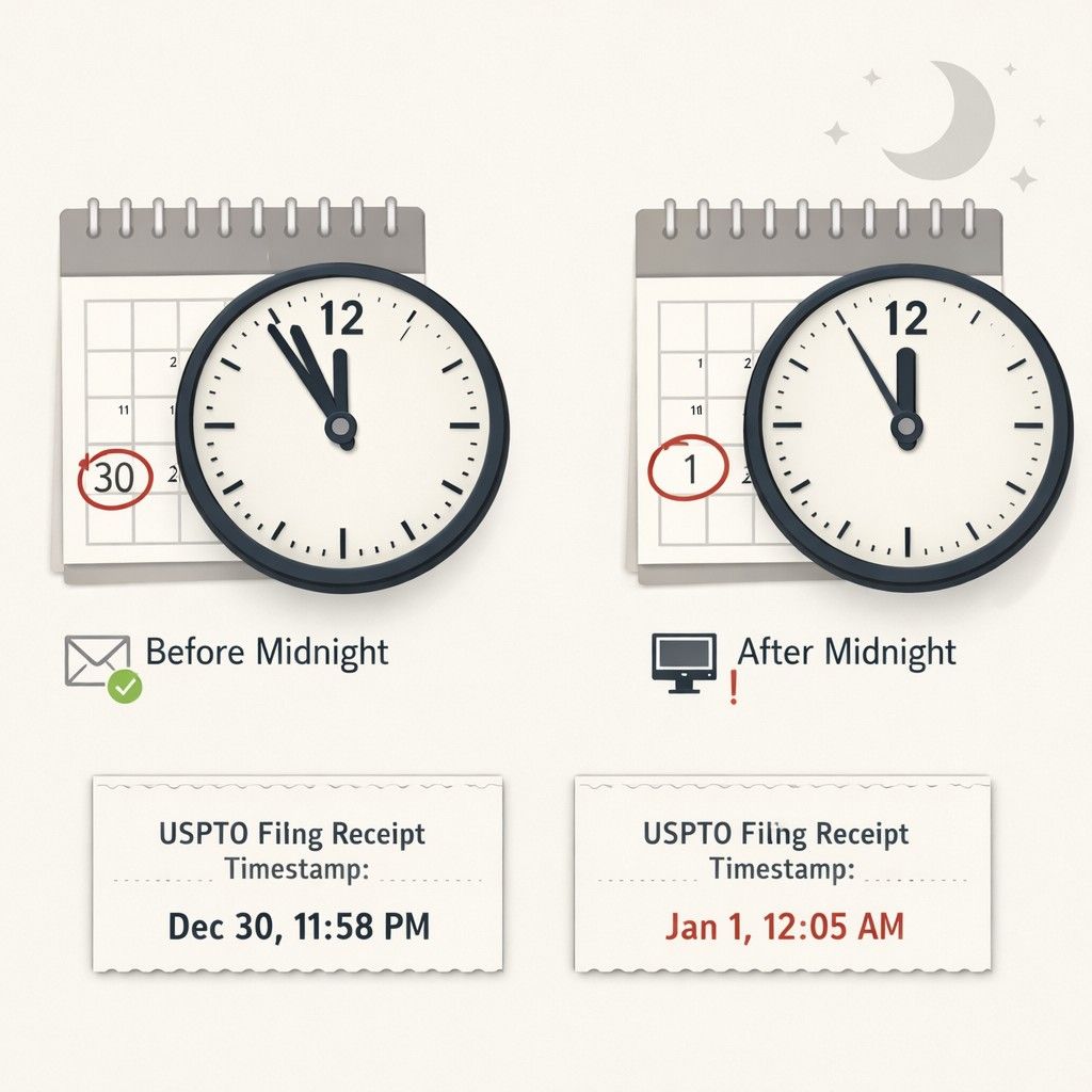 Filing time affects whether your own actions hurt you. Public talks. Sales. Demos. Blog posts. Code releases. All of these can become prior art against you if they happen before a valid filing.