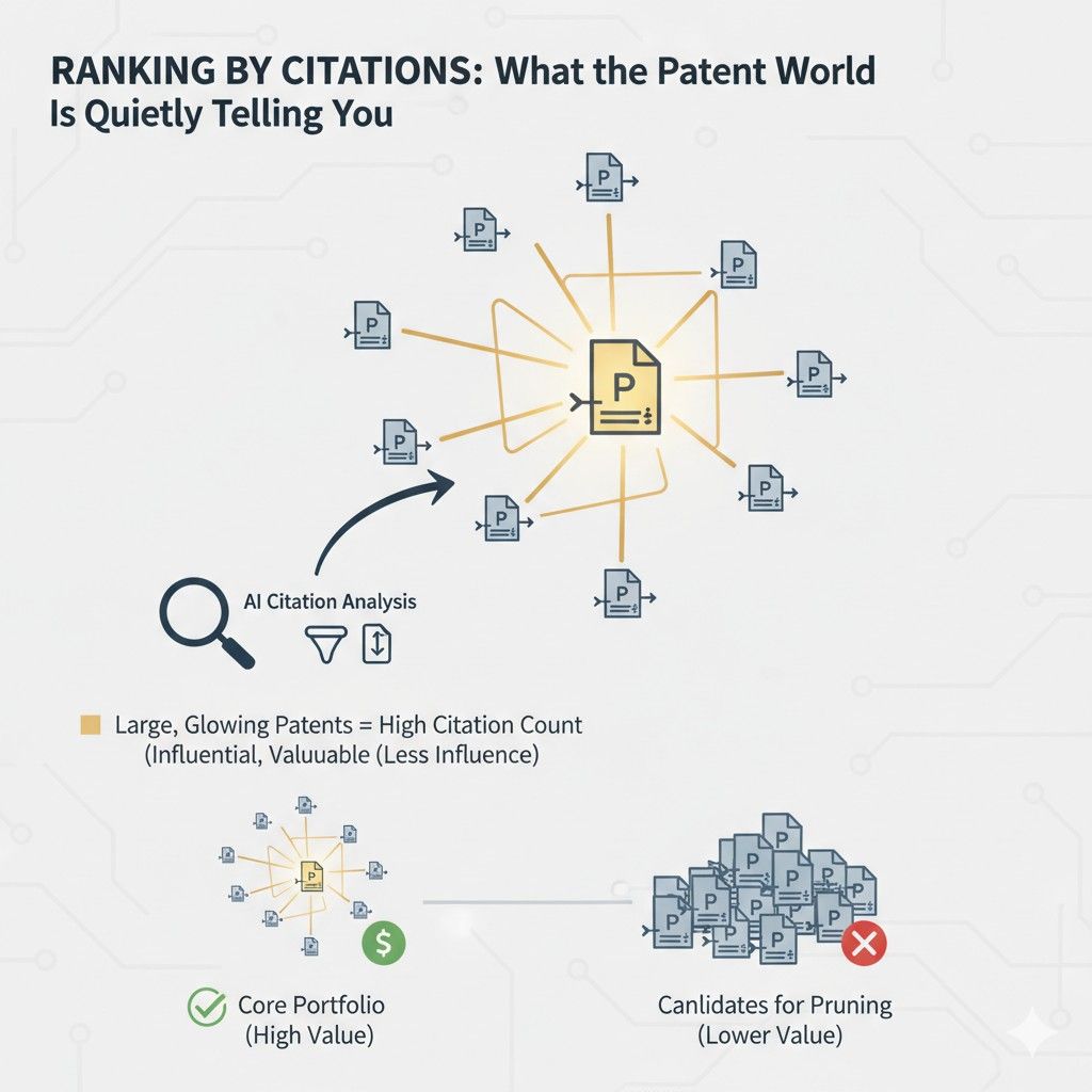 Attention in the patent world matters because patents are legal territory. If others must reference your patent, it often means your work sits close to the center of innovation in that space.