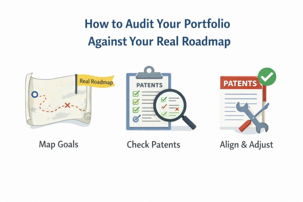 Now compare that core workflow to your existing patents. Do they clearly map to it? If someone read your patent, would they see your current product inside it?