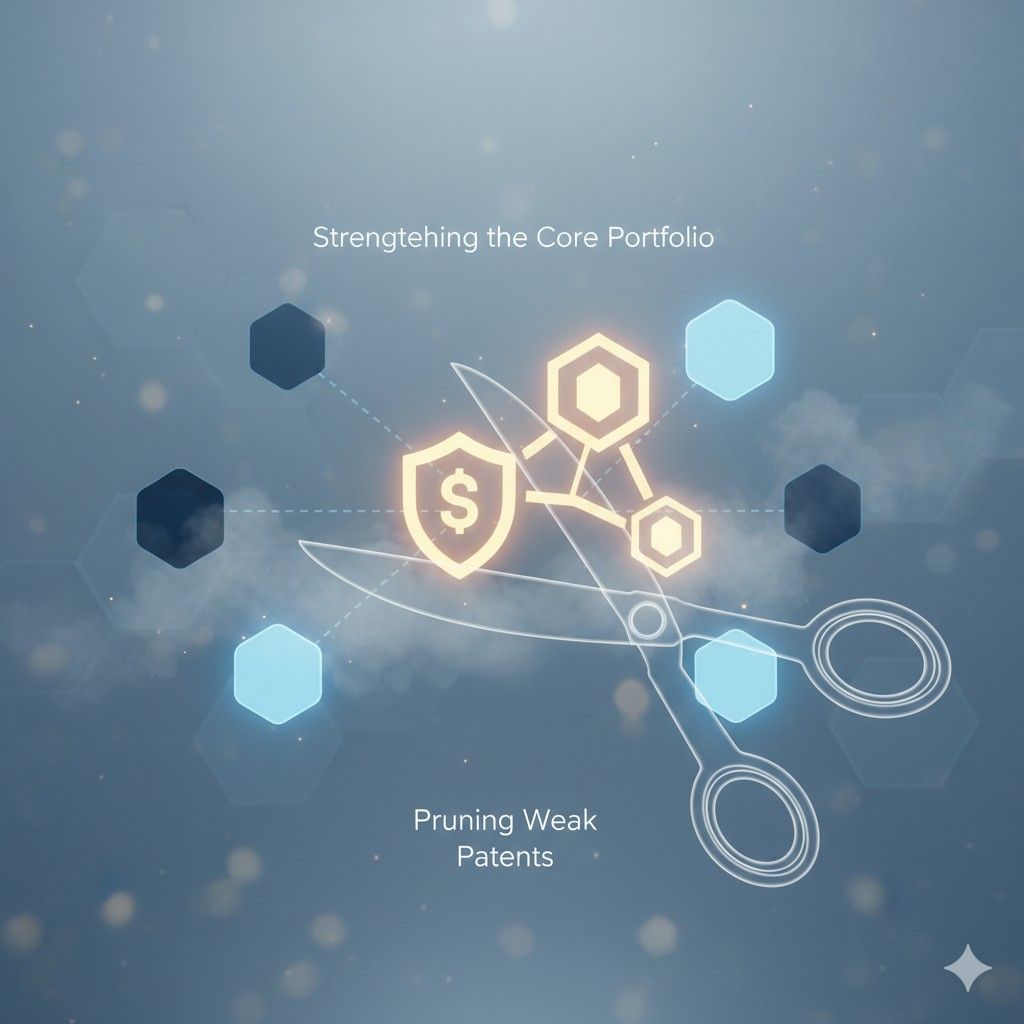 After removing irrelevant patents from your main narrative, review whether your core protection stands alone or is supported by related filings. Buyers like layered protection. It signals that you thought ahead.