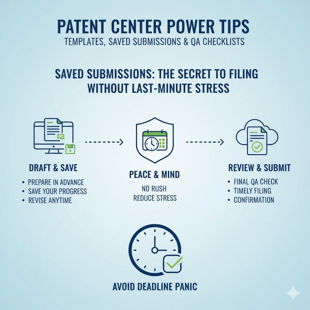 Saved submissions allow you to break the process into stages. Instead of doing everything at once, you can upload documents early, review them later, and submit only when you are confident. That buffer protects you.