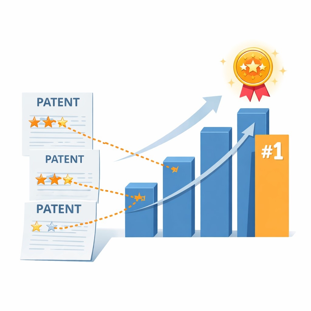 Clusters often represent core technology platforms. Standalone patents may be side projects or narrow features.