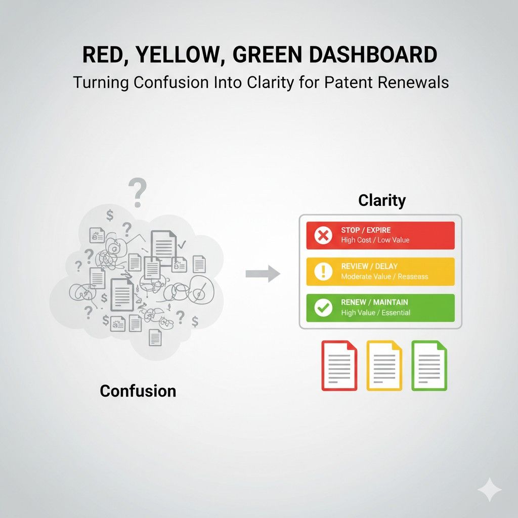 Assign red, yellow, or green based on a structured discussion with product and leadership.
