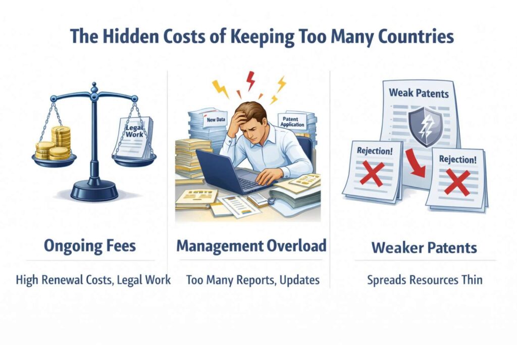 When founders think about international patents, they often focus on the entry cost. The national phase filing fee. The translation bill. The local attorney invoice. That is just the beginning.
