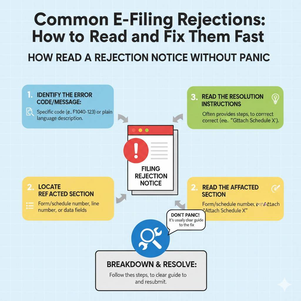 Open the notice when you have quiet time. Read it once from top to bottom without reacting. Then read it again slowly.
