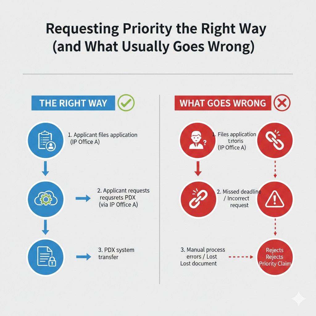 For businesses, this means precision matters. The application number, filing date, and office of the earlier filing must all be accurate. A small typo or mismatch can create doubt, which may later turn into rejection of the priority claim.