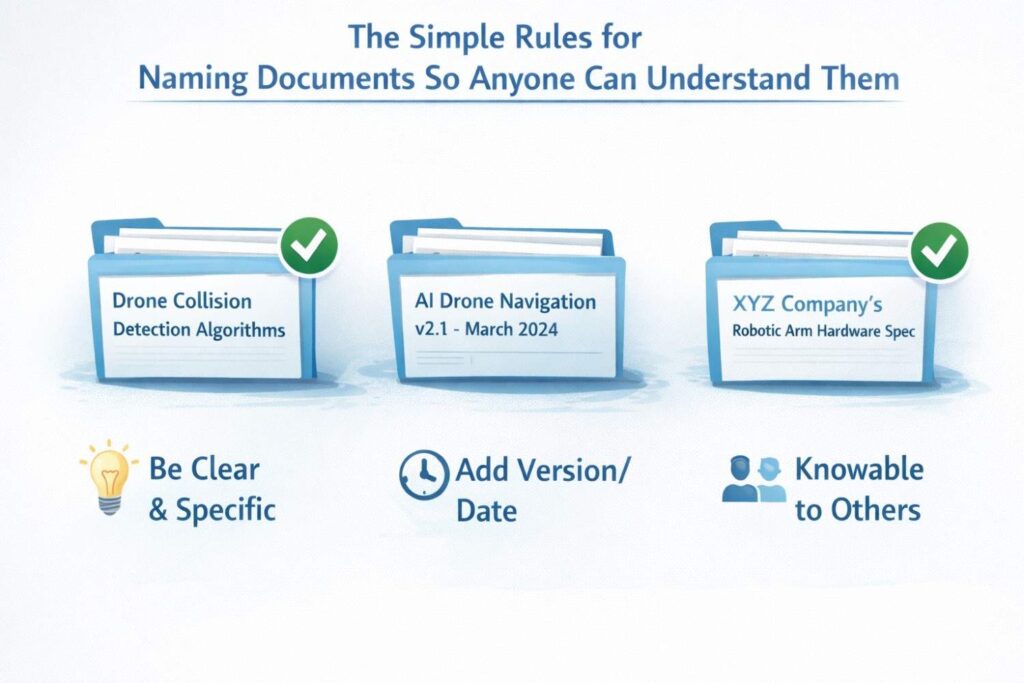 Most people treat a file name like a label. It is short, vague, and only useful in the moment. A strong name does more than label. It explains.