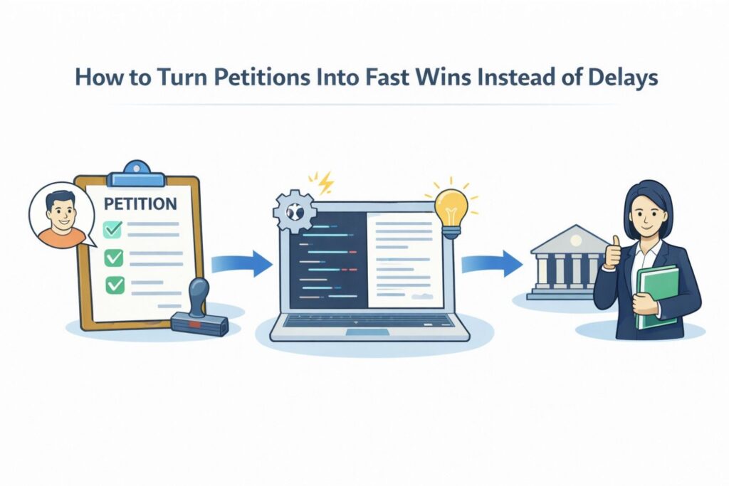 Strong businesses treat petitions the same way they treat customer issues or payment errors.