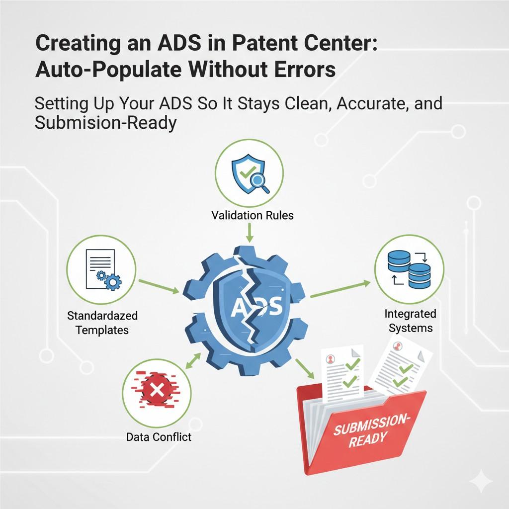 This can be a simple internal document or system that contains final versions of inventor names, addresses, entity details, and priority information. Every field should be confirmed and frozen there first.