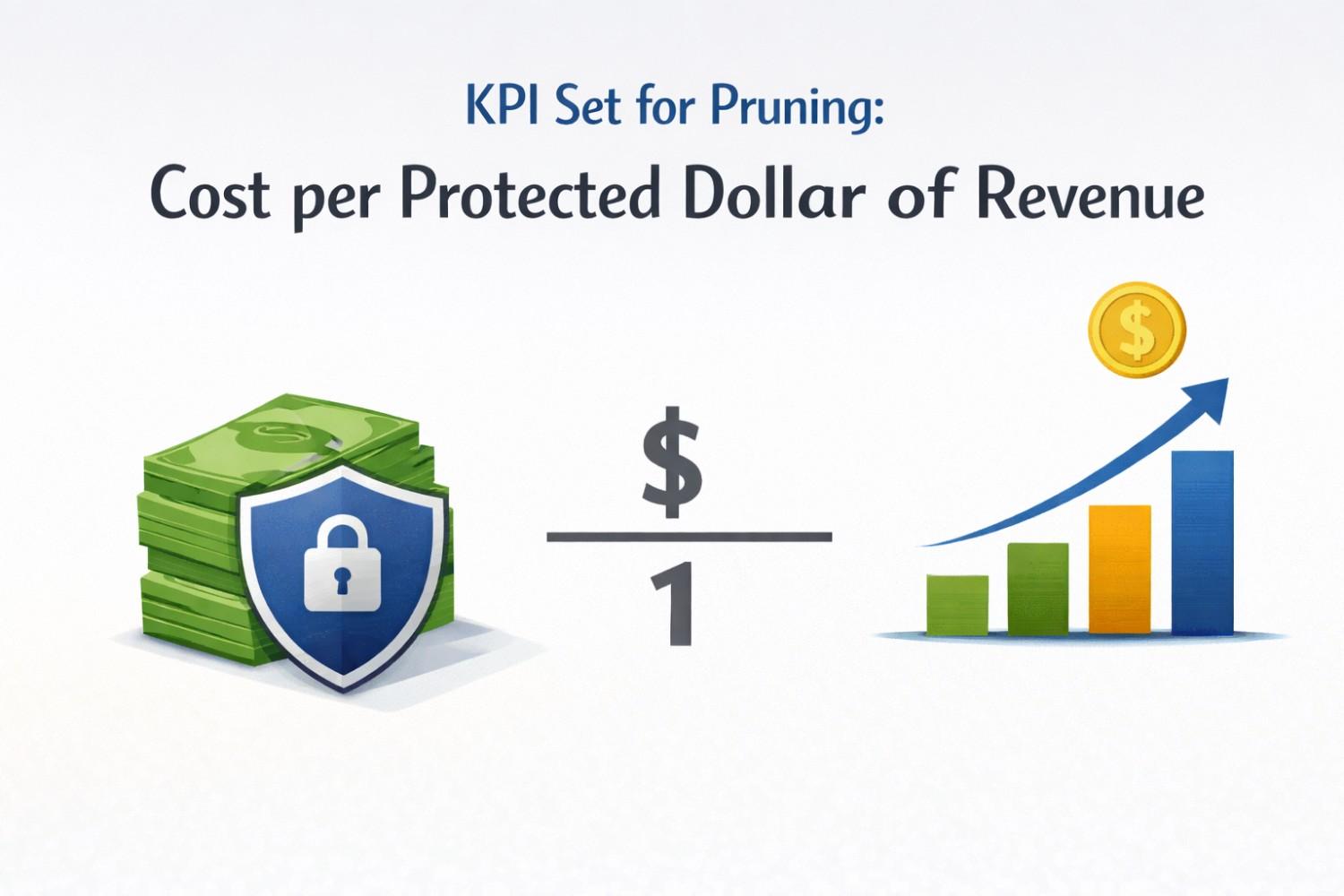 KPI Set for Pruning: Cost per Protected Dollar of Revenue